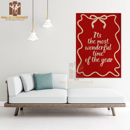 It's The Most Wonderful Time Christmas Quote High Quality Unframed Poster Print & Waterproof Poster Print Wall Décor