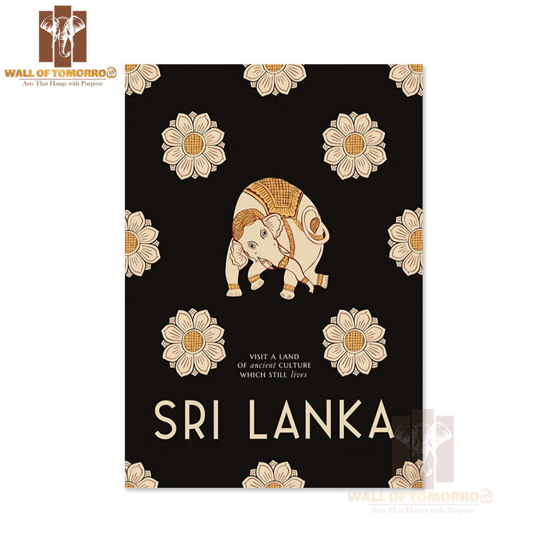 Sri Lankan Elephant Travel High Quality Unframed Poster Print & Waterproof Poster Print Wall Décor