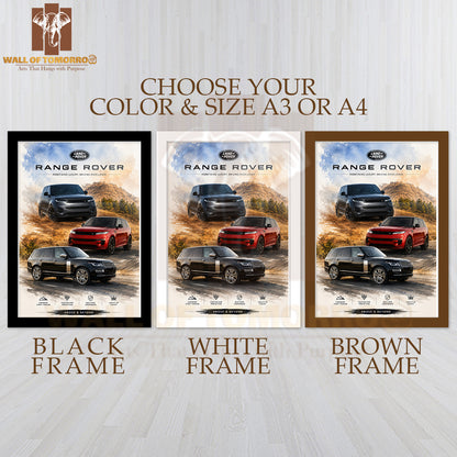 Range Rover High Quality Glass Frame Wall Décors in Sri Lanka