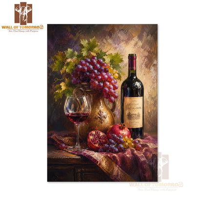 Wine Bottle on Table Kitchen & Restaurant High Quality Unframed Poster Print & Waterproof Poster Print Wall Décor in Sri Lanka