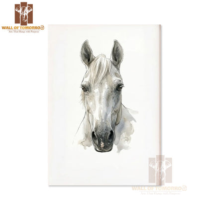 White Horse Painting Animals High Quality Unframed Poster Print & Laminated Poster Print Wall Décor in Sri Lanka