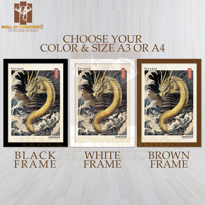 Doragon Japandi Elegance Art High Quality Glass Frame Wall Décor