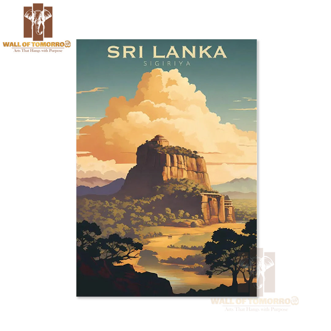 Sri Lanka Travel, Sigiriya High Quality Unframed Poster Print & Waterproof Poster Print Wall Décor