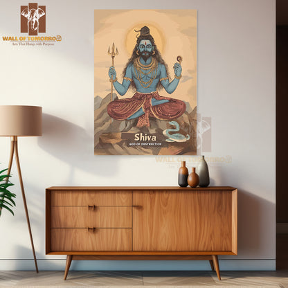 Shiva Religious High Quality Unframed Poster Print & Waterproof Poster Print Wall Décor in Sri Lanka