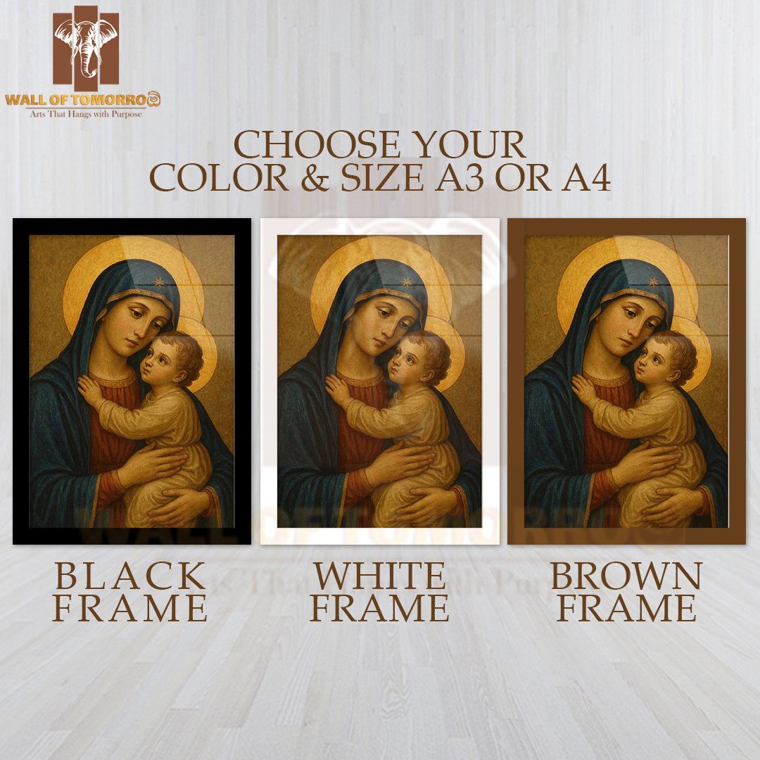 Mother Mary Religious High Quality Glass Frame Wall Décors in Sri Lanka