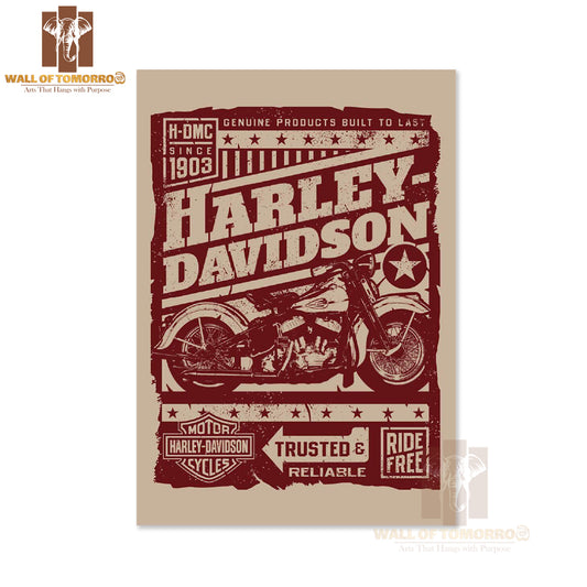 Harly Davidson Motor Bike High Quality Unframed Poster Print & Laminated Poster Print Wall Décor in Sri Lanka
