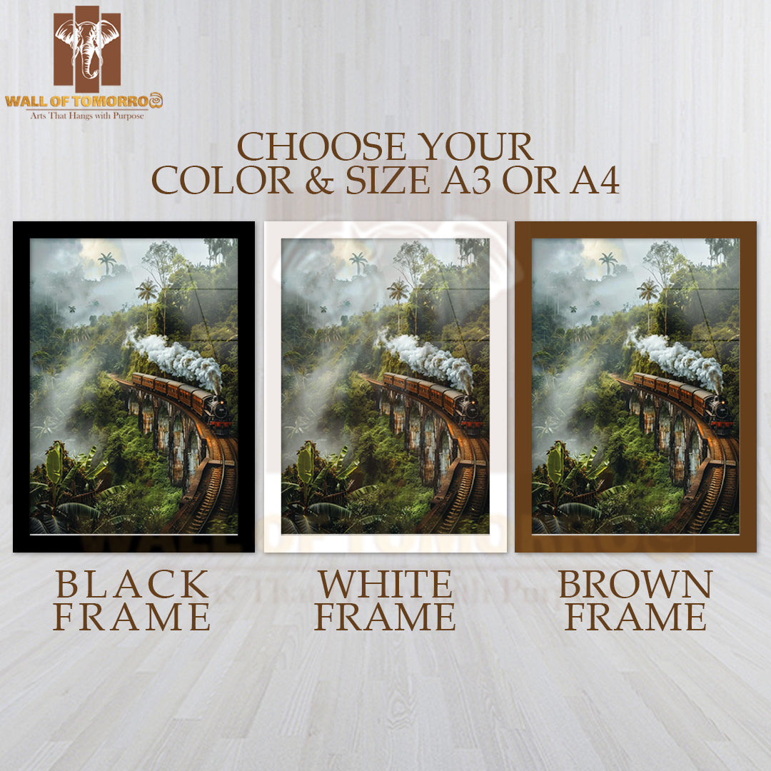 Sri Lanka Travel, Nine Arch Bridge High Quality Glass Frame Wall Décor