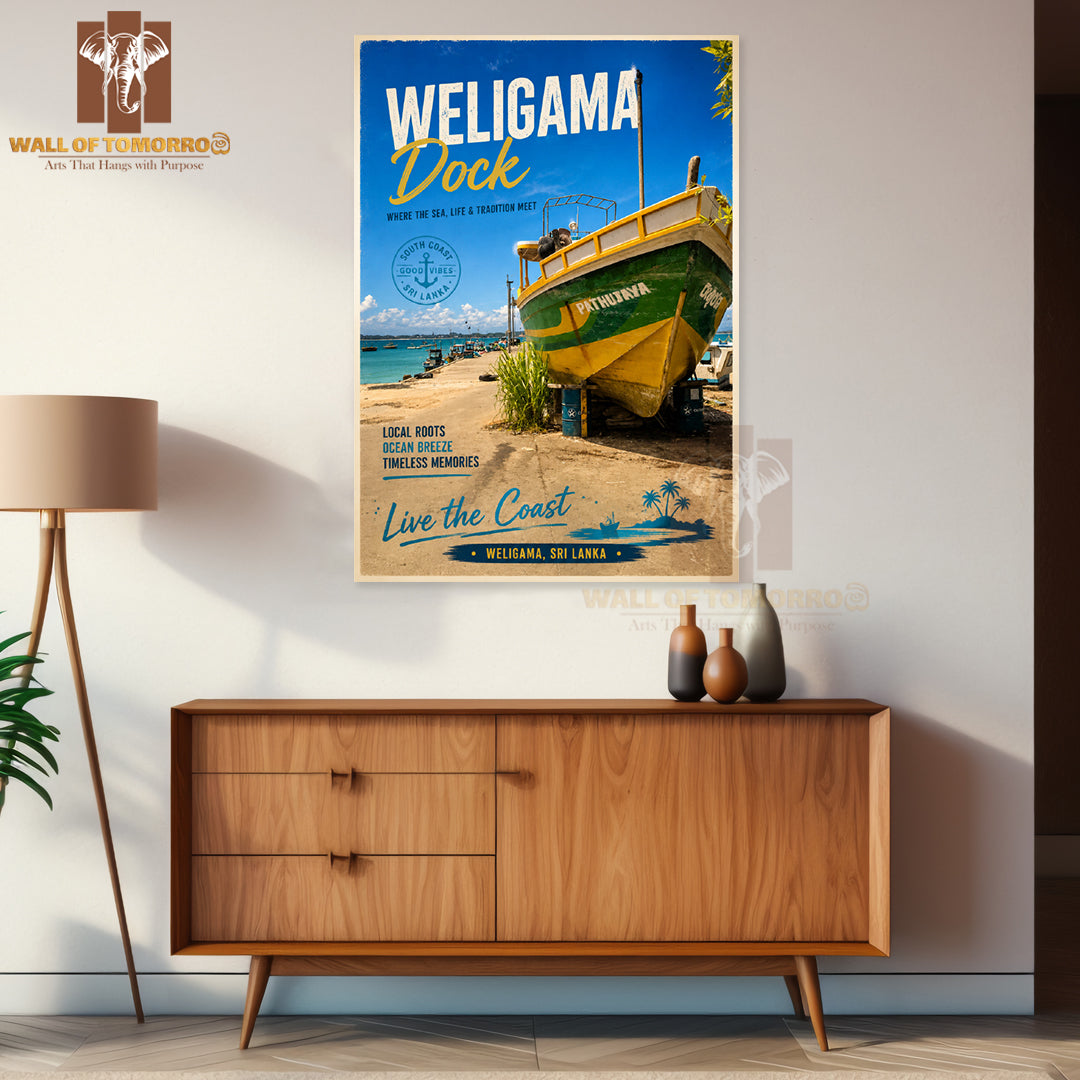 Weligama Dock Sri Lanka Travel High Quality Unframed Poster Print & Waterproof Poster Print Wall Décor