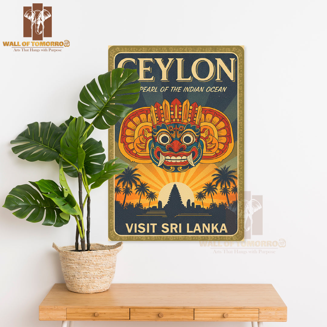 Ceylon Sri Lanka The Pearl of The Indian Ocean Travel High Quality Unframed Poster Print & Waterproof Poster Print Wall Décor
