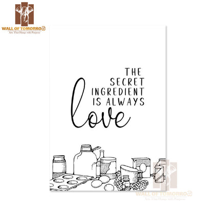 The Secret Ingredient is Always Love Kitchen & Restaurant High Quality Unframed Poster Print & Waterproof Poster Print Wall Décor in Sri Lanka