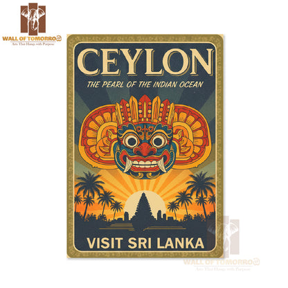 Ceylon Sri Lanka The Pearl of The Indian Ocean Travel High Quality Unframed Poster Print & Waterproof Poster Print Wall Décor