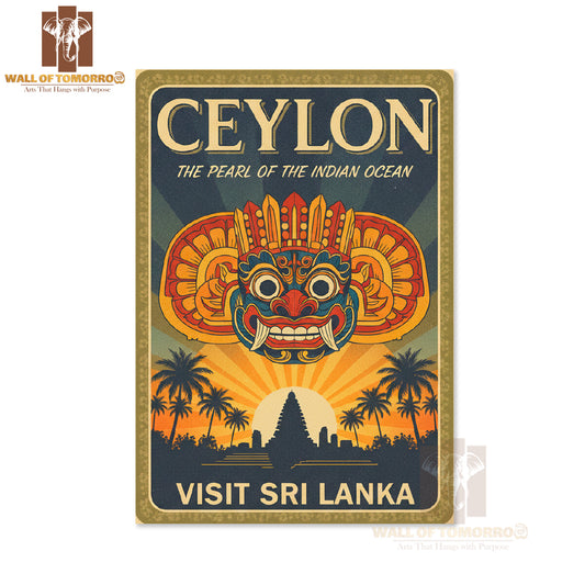 Ceylon Sri Lanka The Pearl of The Indian Ocean Travel High Quality Unframed Poster Print & Waterproof Poster Print Wall Décor