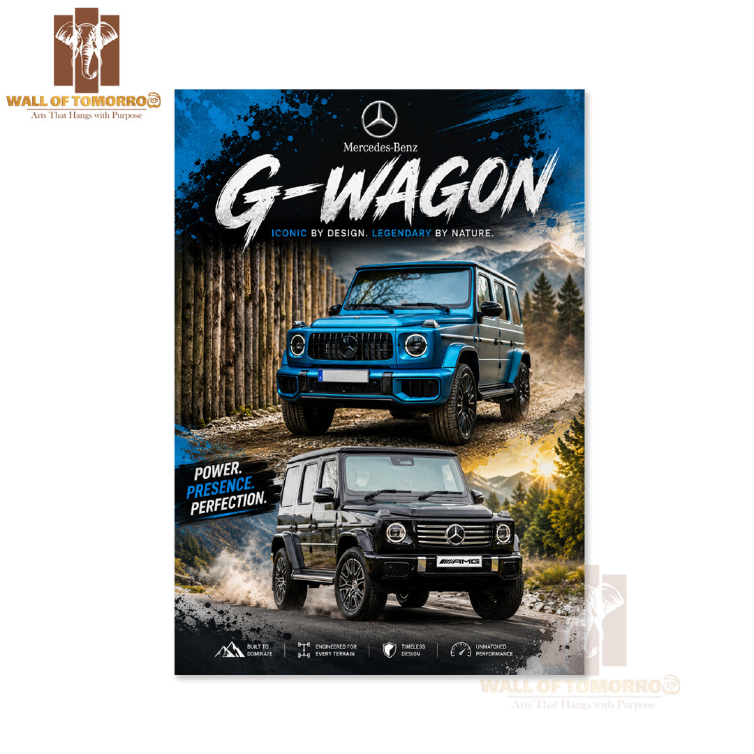 Mercedes-Benz G-Wagon Vehicle High Quality Unframed Poster Print & Waterproof Poster Print Wall Décor in Sri Lanka