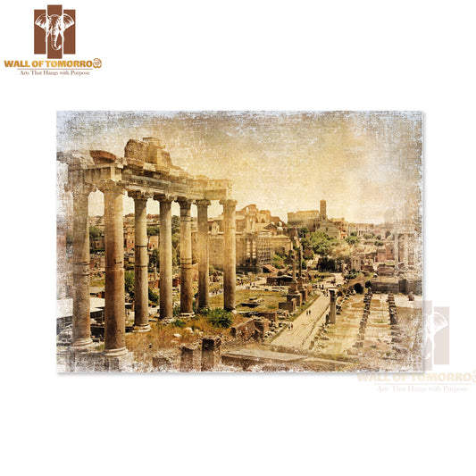 Roman Forums Artistic Retro Styled Picture High Quality Unframed Poster Print & Waterproof Poster Print Wall Décor