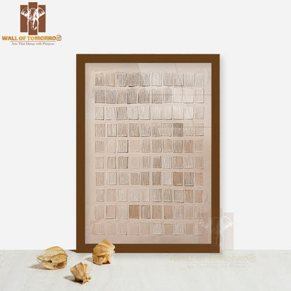 Subtle Symmetry Neutral Art High Quality Glass Frame Wall Décor