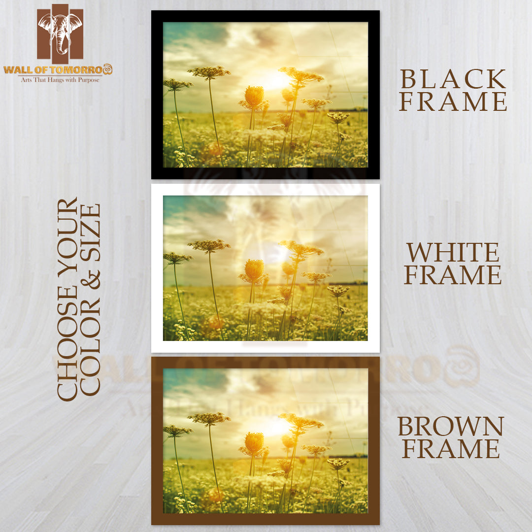 Golden Evening on The Summer Meadow High Quality Unframed Poster Print & Waterproof Poster Print Wall Décor