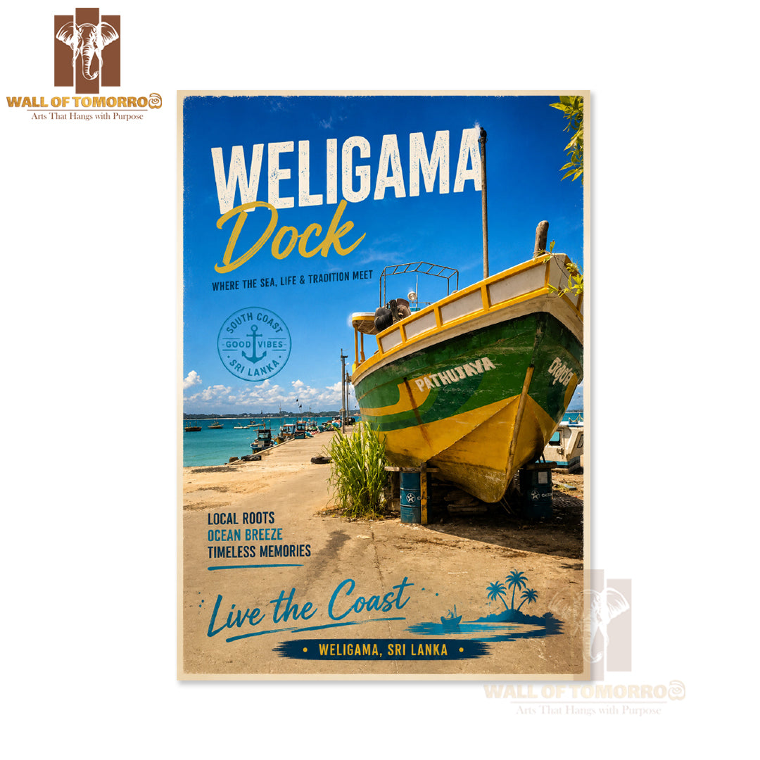 Weligama Dock Sri Lanka Travel High Quality Unframed Poster Print & Waterproof Poster Print Wall Décor