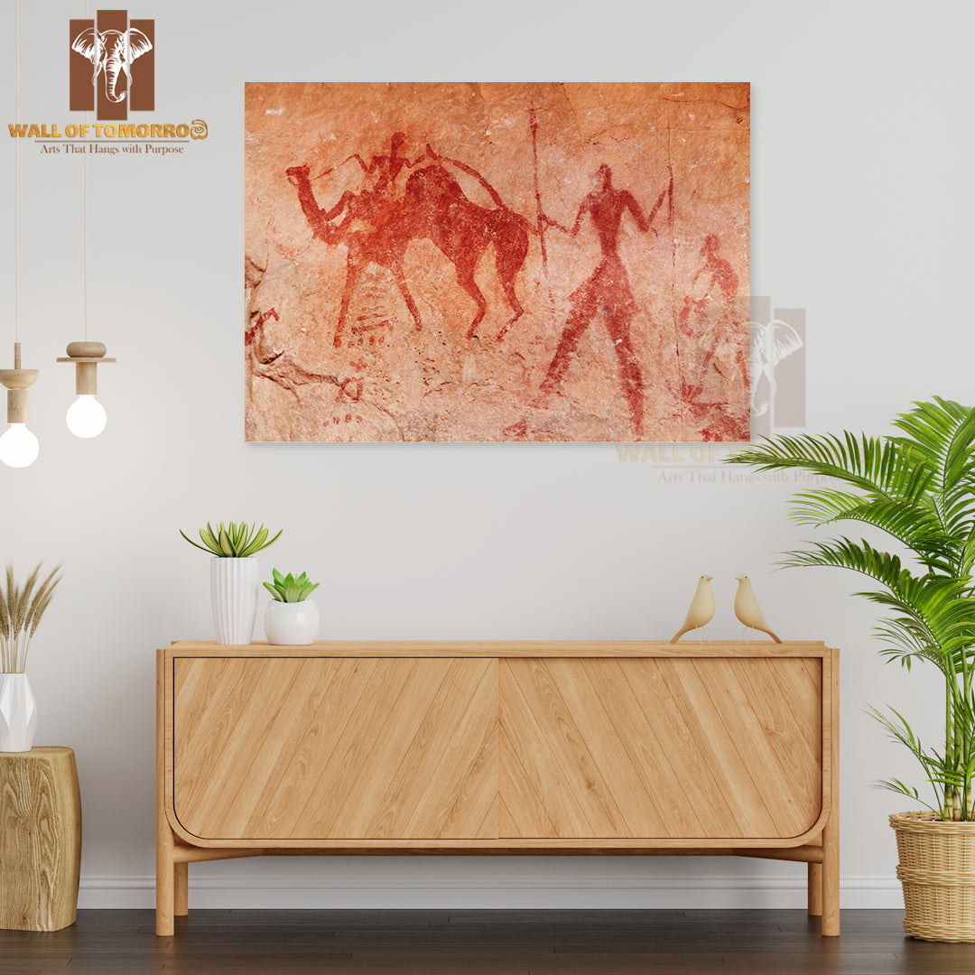 Famous Prehistoric Rock Paintings of Tassili N'Ajjer, Algeria High Quality Unframed Poster Print & Waterproof Poster Print Wall Décor