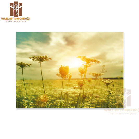 Golden Evening on The Summer Meadow High Quality Unframed Poster Print & Waterproof Poster Print Wall Décor