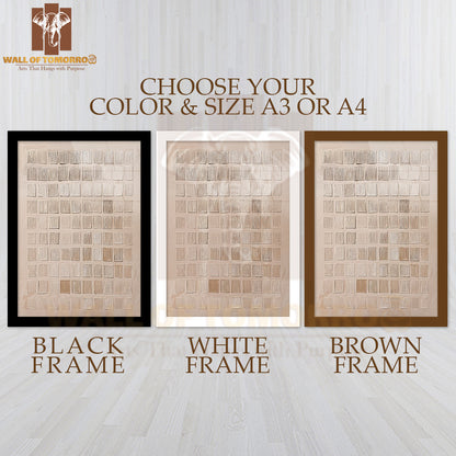 Subtle Symmetry Neutral Art High Quality Glass Frame Wall Décor