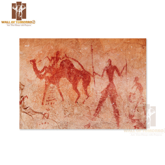 Famous Prehistoric Rock Paintings of Tassili N'Ajjer, Algeria High Quality Unframed Poster Print & Waterproof Poster Print Wall Décor