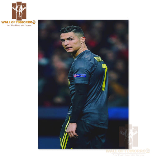 Cristiano Ronaldo Soccer Player Athleticism and Iconic Playing Style High Quality Unframed Poster Print & Waterproof Poster Print Wall Décor