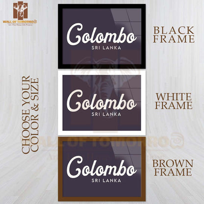 Colombo, Sri Lanka Travel High Quality Glass Frame Wall Décor