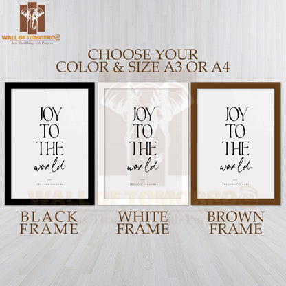Joy to the world Bible verse High Quality Glass Frame Wall Décor