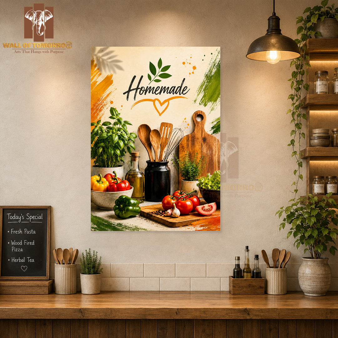 Homemade vegetables on table Kitchen & Restaurant High Quality Unframed Poster Print & Waterproof Poster Print Wall Décor in Sri Lanka
