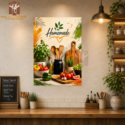 Homemade vegetables on table Kitchen & Restaurant High Quality Unframed Poster Print & Waterproof Poster Print Wall Décor in Sri Lanka