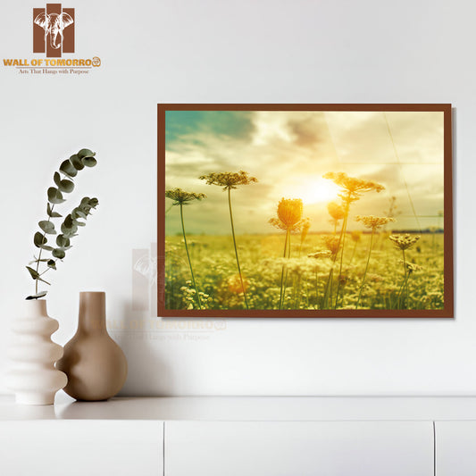 Golden Evening on The Summer Meadow High Quality Unframed Poster Print & Waterproof Poster Print Wall Décor