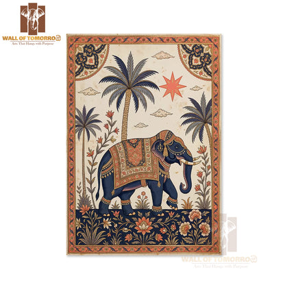 Decorative Indian-style Illustration of a Richly Adorned Elephant Animals High Quality Unframed Poster Print & Laminated Poster Print Wall Décor in Sri Lanka
