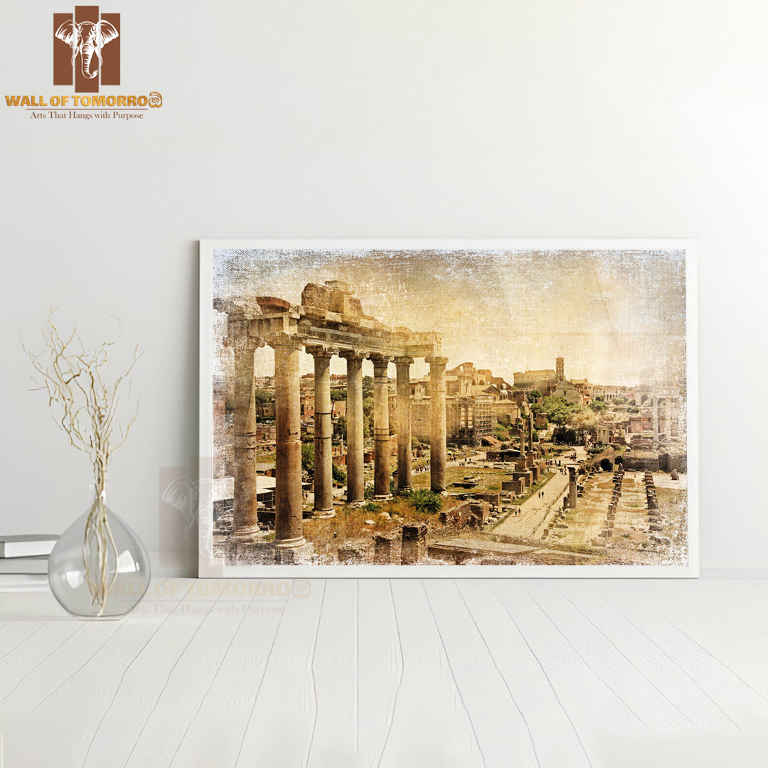 Roman Forums Artistic Retro Styled Picture High Quality Unframed Poster Print & Waterproof Poster Print Wall Décor