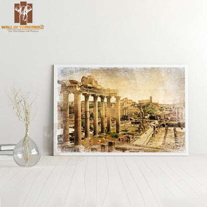 Roman Forums Artistic Retro Styled Picture High Quality Unframed Poster Print & Waterproof Poster Print Wall Décor