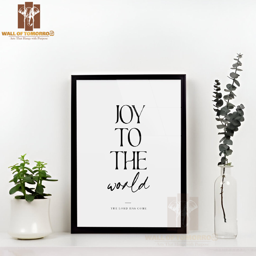 Joy to the world Bible verse High Quality Glass Frame Wall Décor