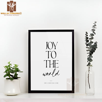 Joy to the world Bible verse High Quality Glass Frame Wall Décor