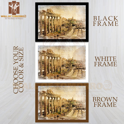 Roman Forums Artistic Retro Styled Picture High Quality Unframed Poster Print & Waterproof Poster Print Wall Décor