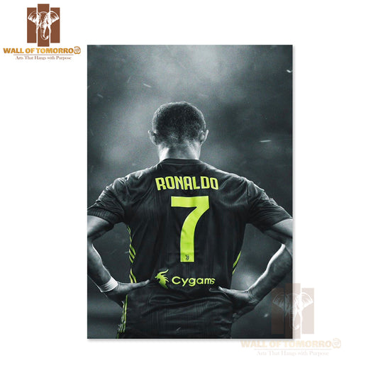 Cristiano Ronaldo Soccer Player Highlighting His Signature High Quality Unframed Poster Print & Waterproof Poster Print Wall Décor
