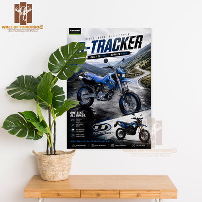 Kawasaki D-Tracker Bike High Quality Unframed Poster Print & Waterproof Poster Print Wall Décor in Sri Lanka