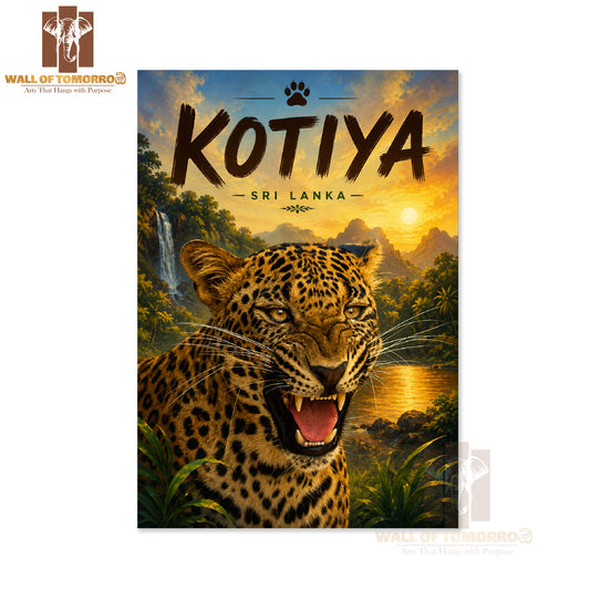 Leopard (Kotiya) Sri Lanka Travel Animals High Quality Unframed Poster Print & Laminated Poster Print Wall Décor