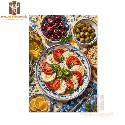 Food on Table with Olives Kitchen & Restaurant High Quality Unframed Poster Print & Waterproof Poster Print Wall Décor in Sri Lanka