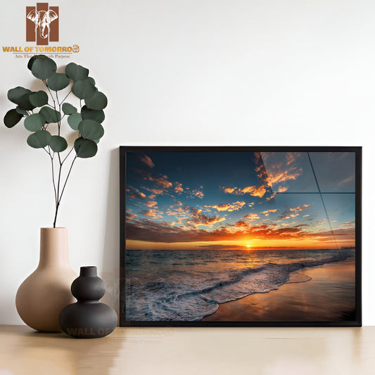 Sea Sunset Scenery Photograph High Quality Unframed Poster Print & Waterproof Poster Print Wall Décor