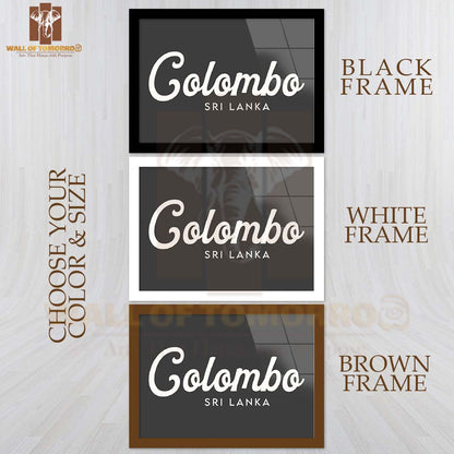 Colombo, Sri Lanka Travel High Quality Glass Frame Wall Décor