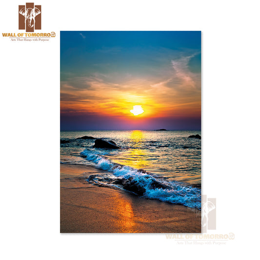 Colorful Sunset Over the Sea High Quality Unframed Poster Print & Waterproof Poster Print Wall Décor