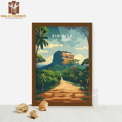 Sri Lanka Travel Sigiriya High Quality Glass Frame Wall Décor