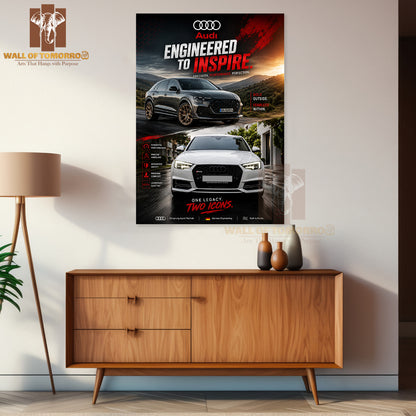 Audi Vehicle High Quality Unframed Poster Print & Waterproof Poster Print Wall Décor in Sri Lanka