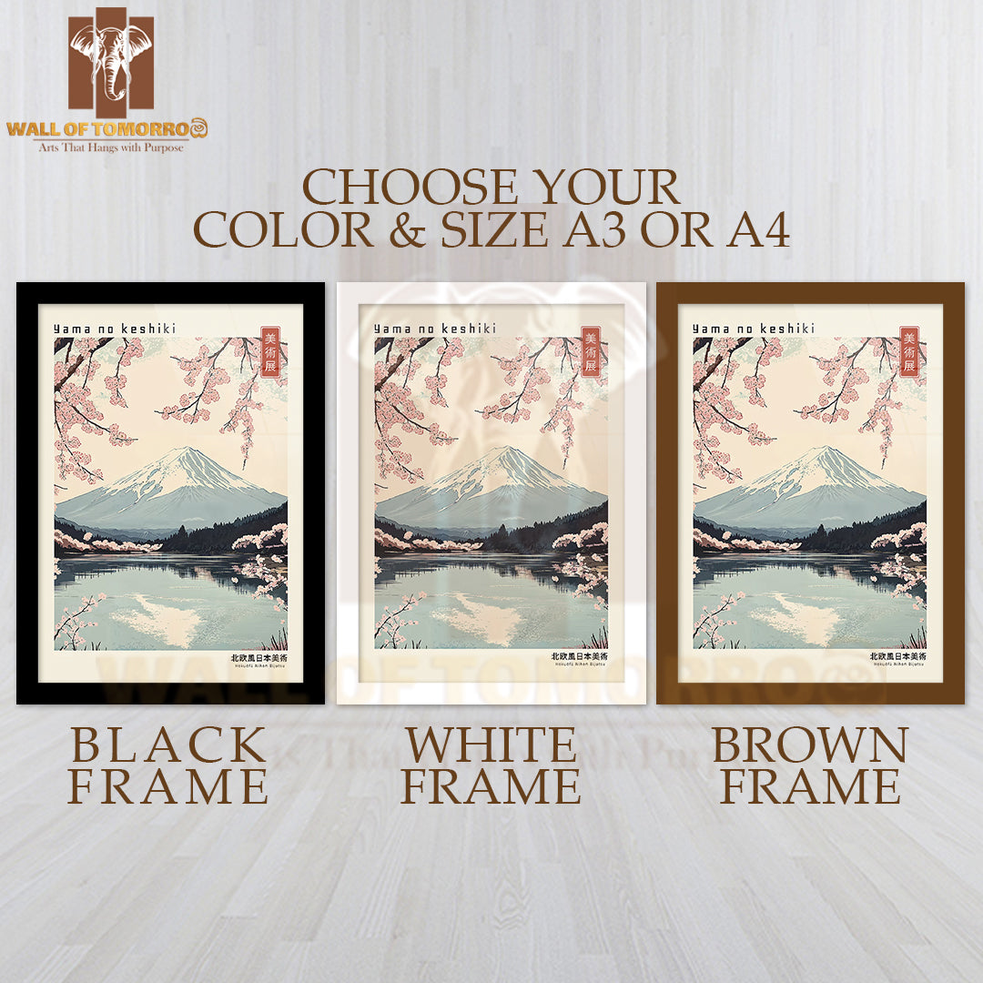Yama No Keshiki Japandi Elegance Art High Quality Glass Frame Wall Décor
