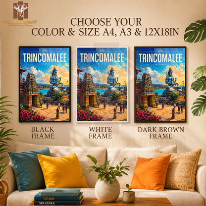 Trincomalee Sri Lanka Travel High Quality Glass Frame Wall Décor