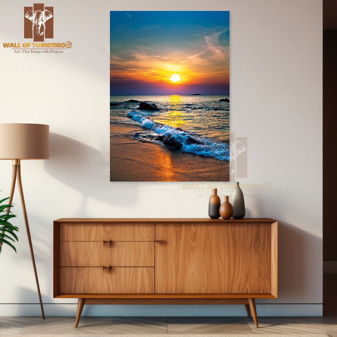 Colorful Sunset Over the Sea High Quality Unframed Poster Print & Waterproof Poster Print Wall Décor