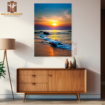 Colorful Sunset Over the Sea High Quality Unframed Poster Print & Waterproof Poster Print Wall Décor
